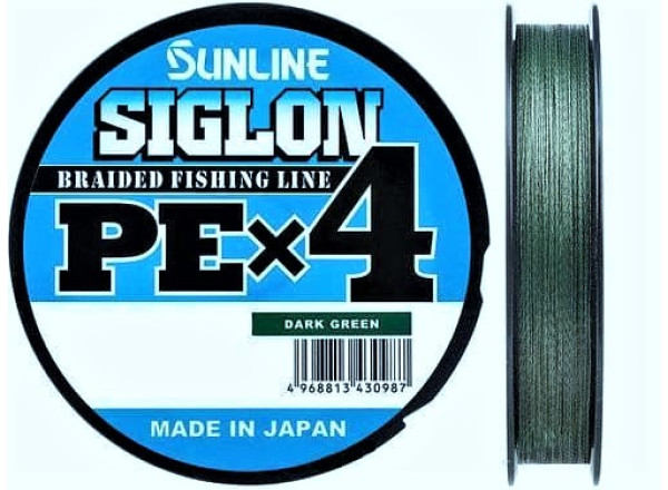  Шнур Siglon PE х4 150м (темн-зел.) #0.4/0.108mm 6lb/2.9kg 1658.09.15 "Sunline"