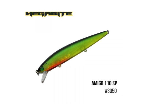 Воблер Megabite Amigo 110 SP (110 мм, 14,3 гр, 1,0 м) (S050)