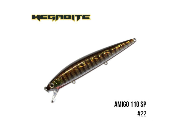 Воблер Megabite Amigo 110 SP (110 мм, 14,3 гр, 1,0 м) (22)