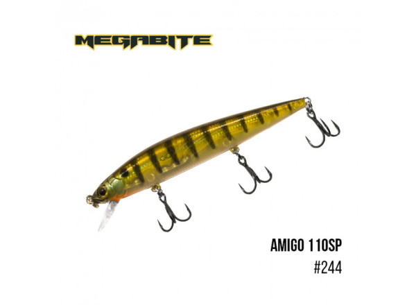 Воблер Megabite  Amigo 110 SP (110 мм, 14,3 гр, 1,0 m) (244)	
