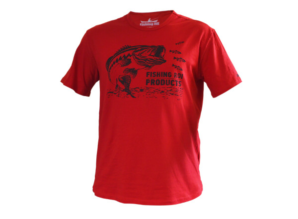 Футболка BASS красная (FL) 85-01 Fishing ROI M(р)